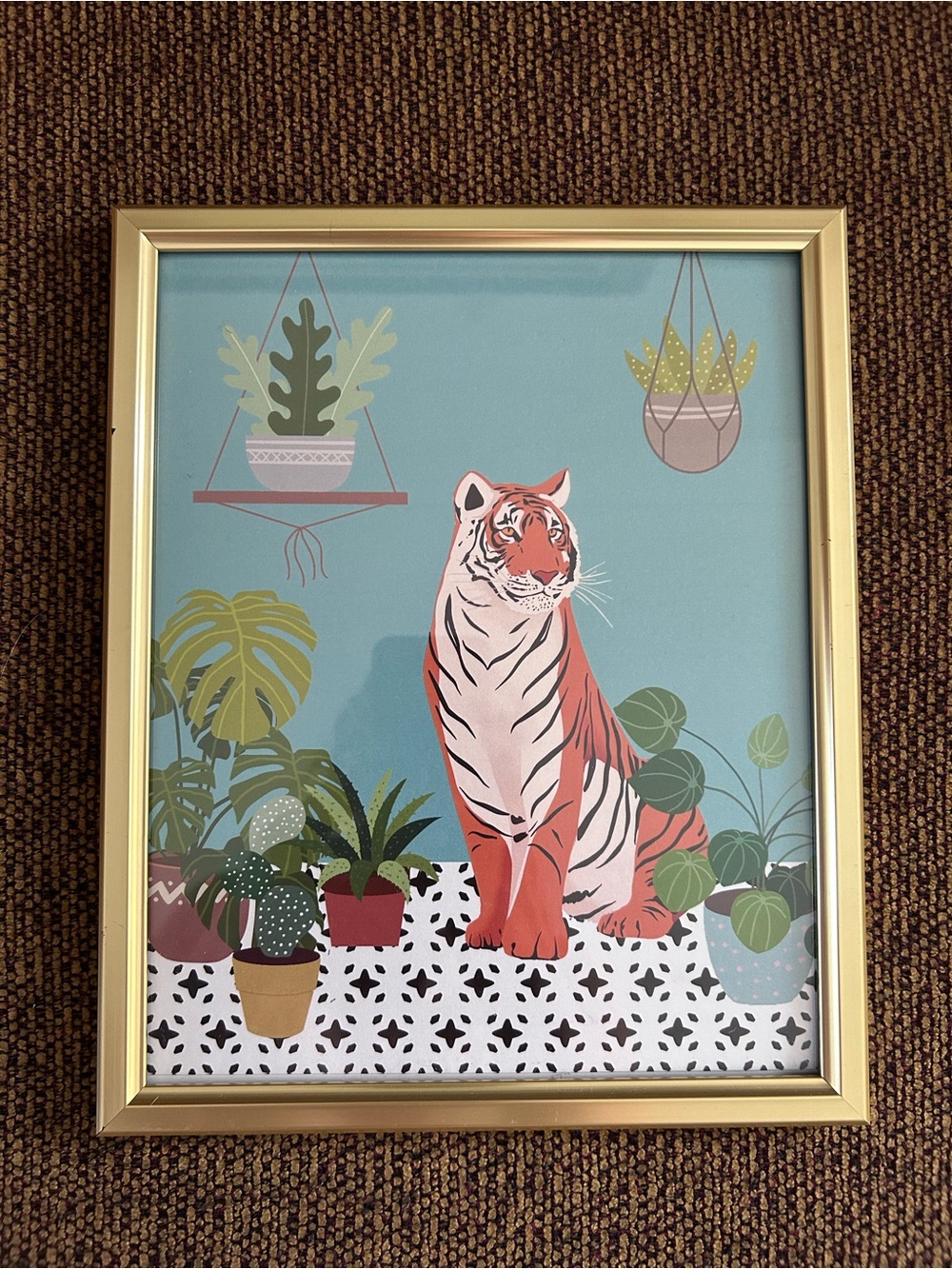 🐅 Gold Framed Tiger Wall/Table Art